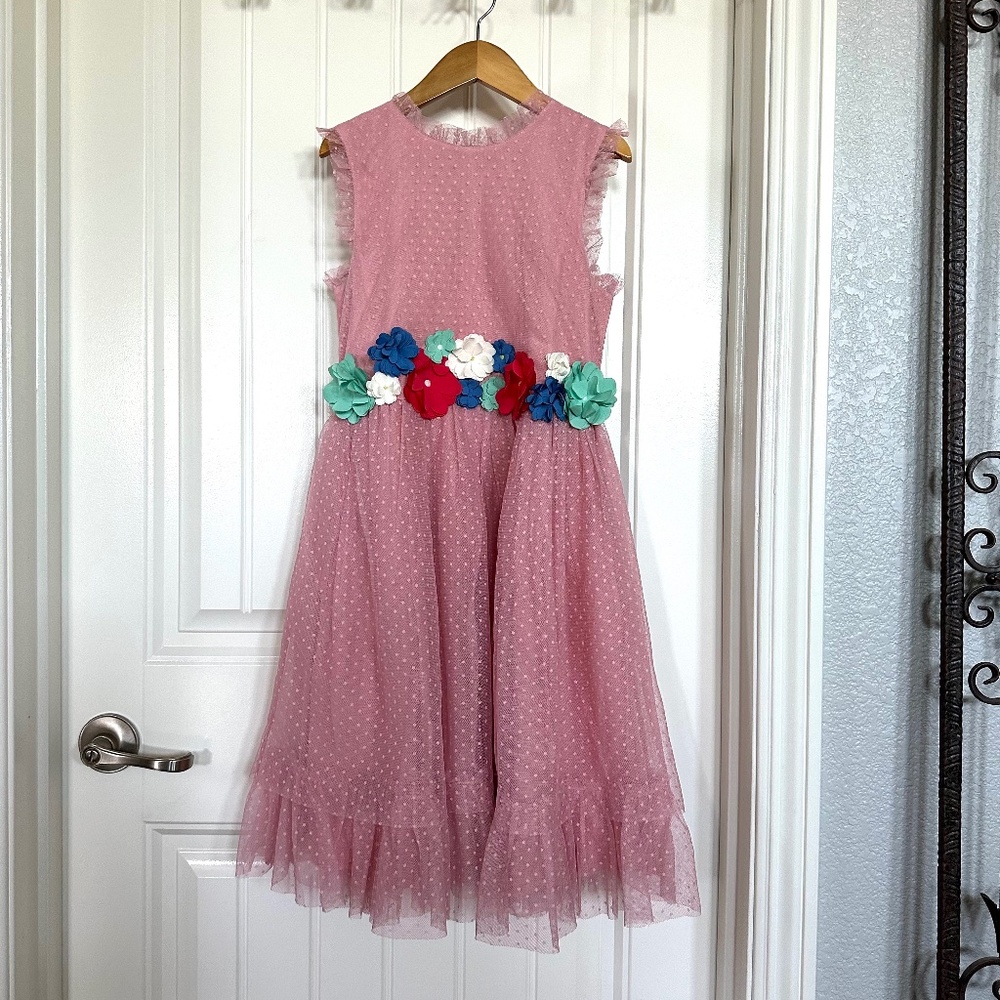 Mini Boden Tulle flutter Organza dress (size 9-10 NWOT)
